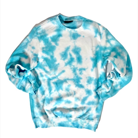 Electric Blue Tie Dye Sweatshirt - Picture 1 of 5